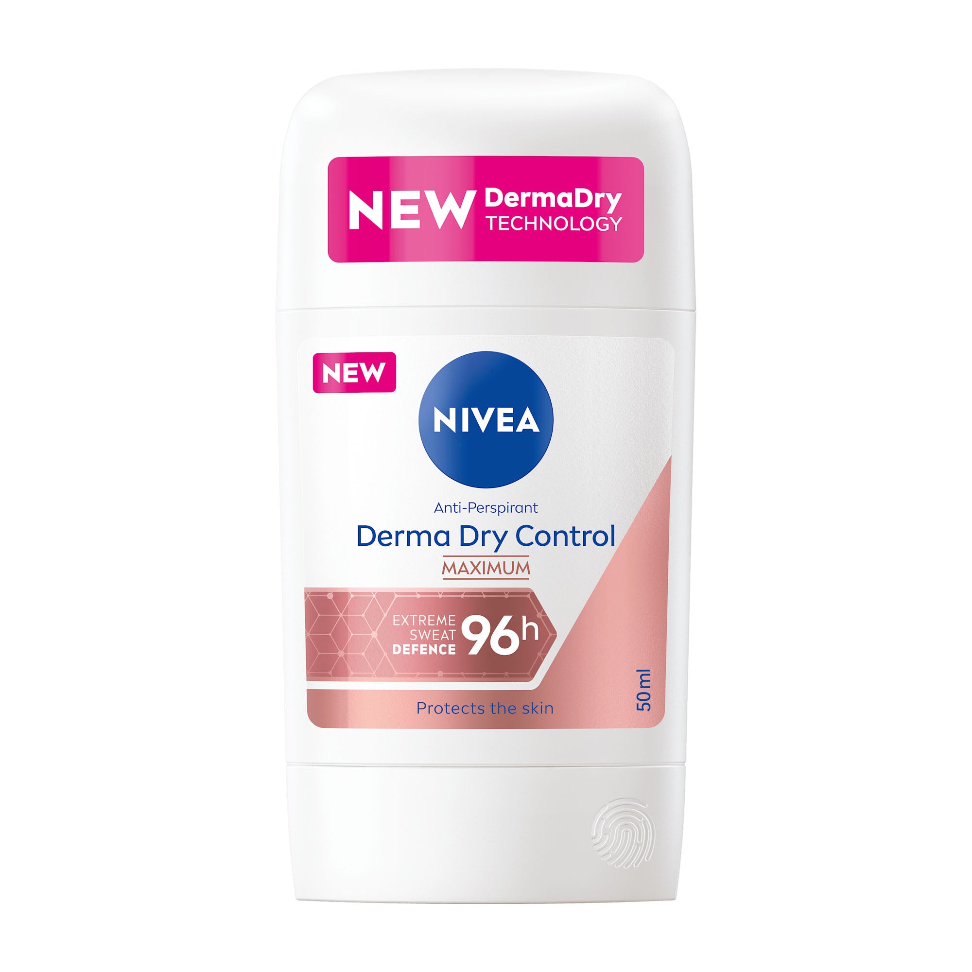 Nivea Derma Dry Control 96h anti-perspirant stick, 50 mL