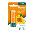 Himalaya Sun Protect SPF50 lip balm packaging with sunflower illustration on a white background