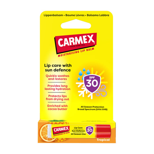 Carmex Tropical spf30 lip balm stick, 4.25 g