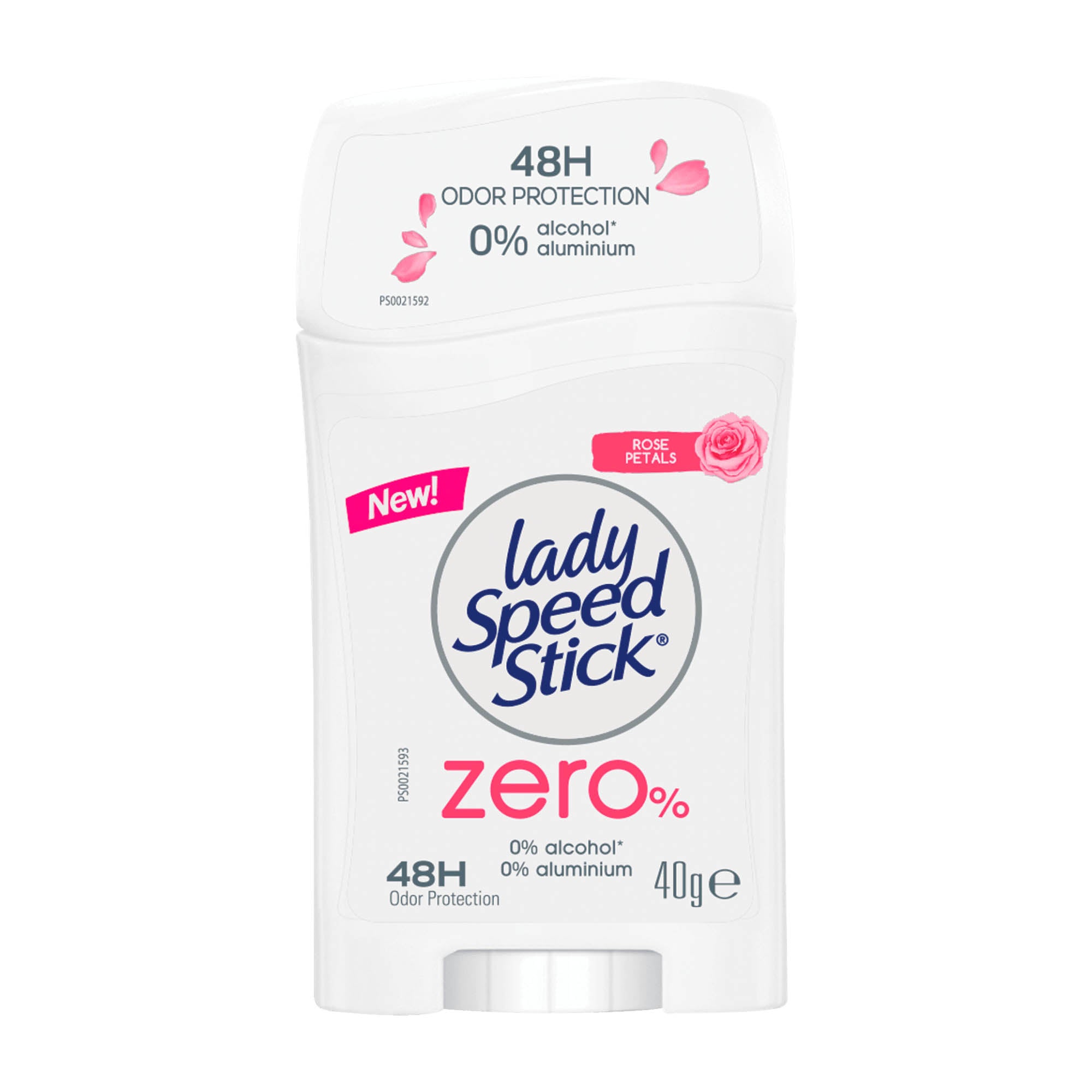 Lady Speed Stick Déodorant stick Zero% Pétales de Rose 48h, 40 g