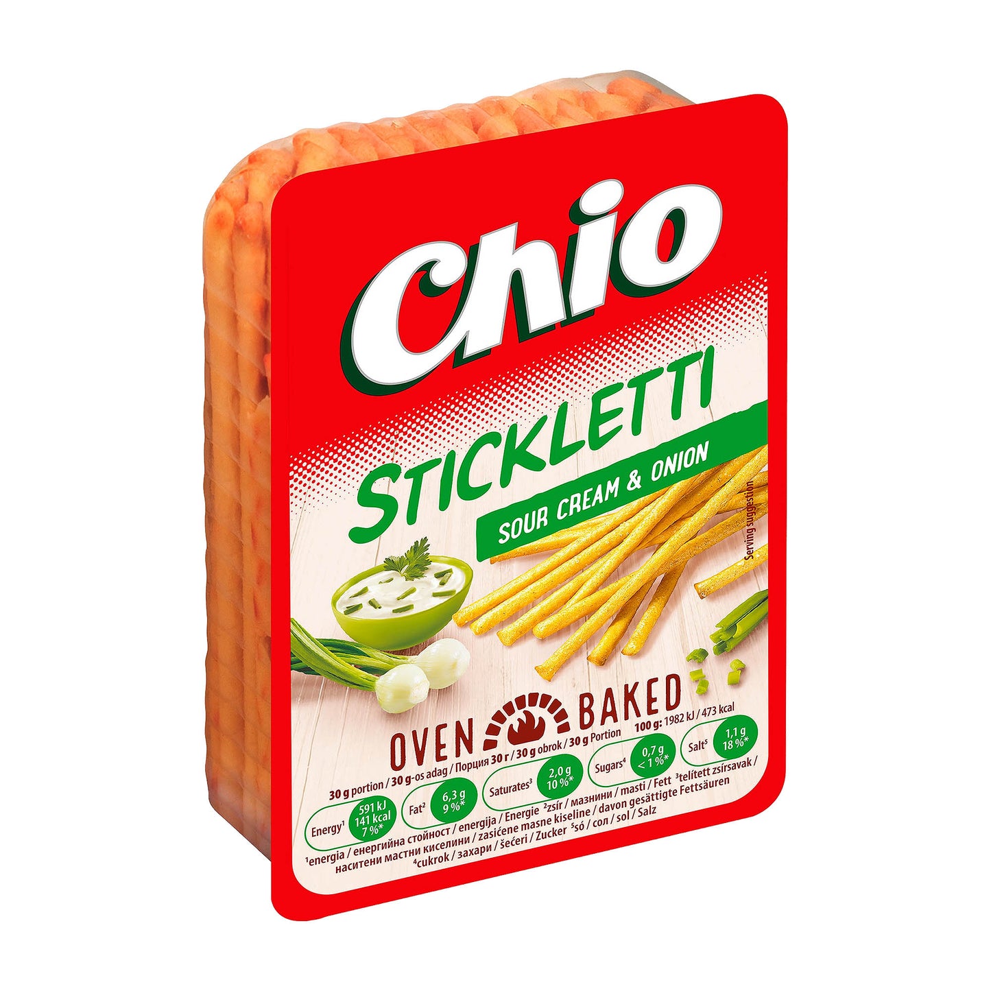 Chio Stickletti Sour Cream & Onion Breadsticks, 80 g