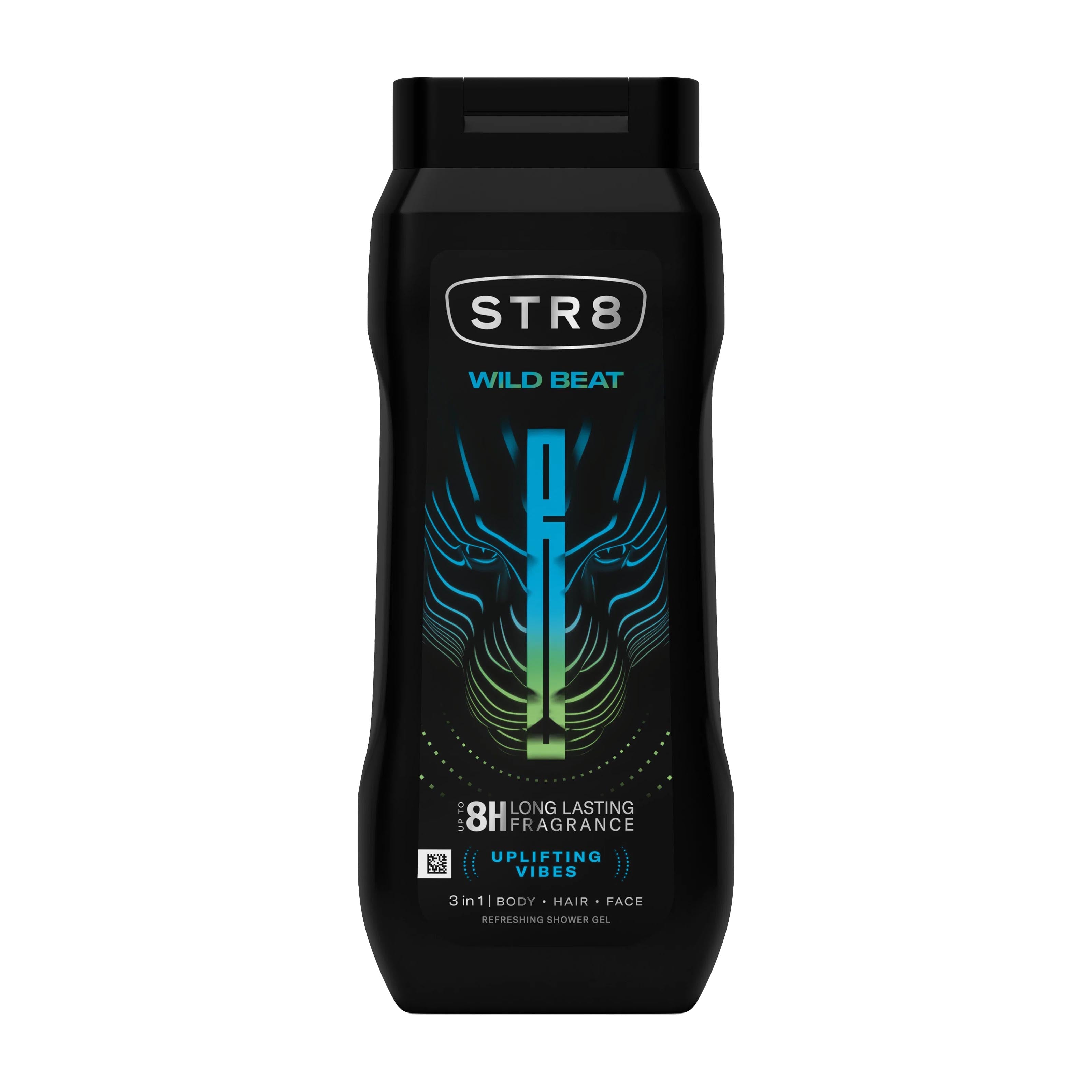 STR8 Wild Beat shower gel bottle on a white background.