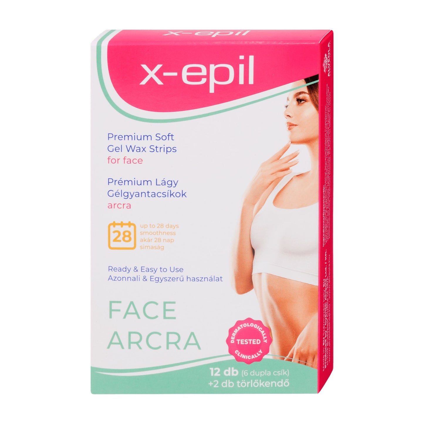 X-Epil Face Premium Softgel-Wachsstreifen, 12 Stück