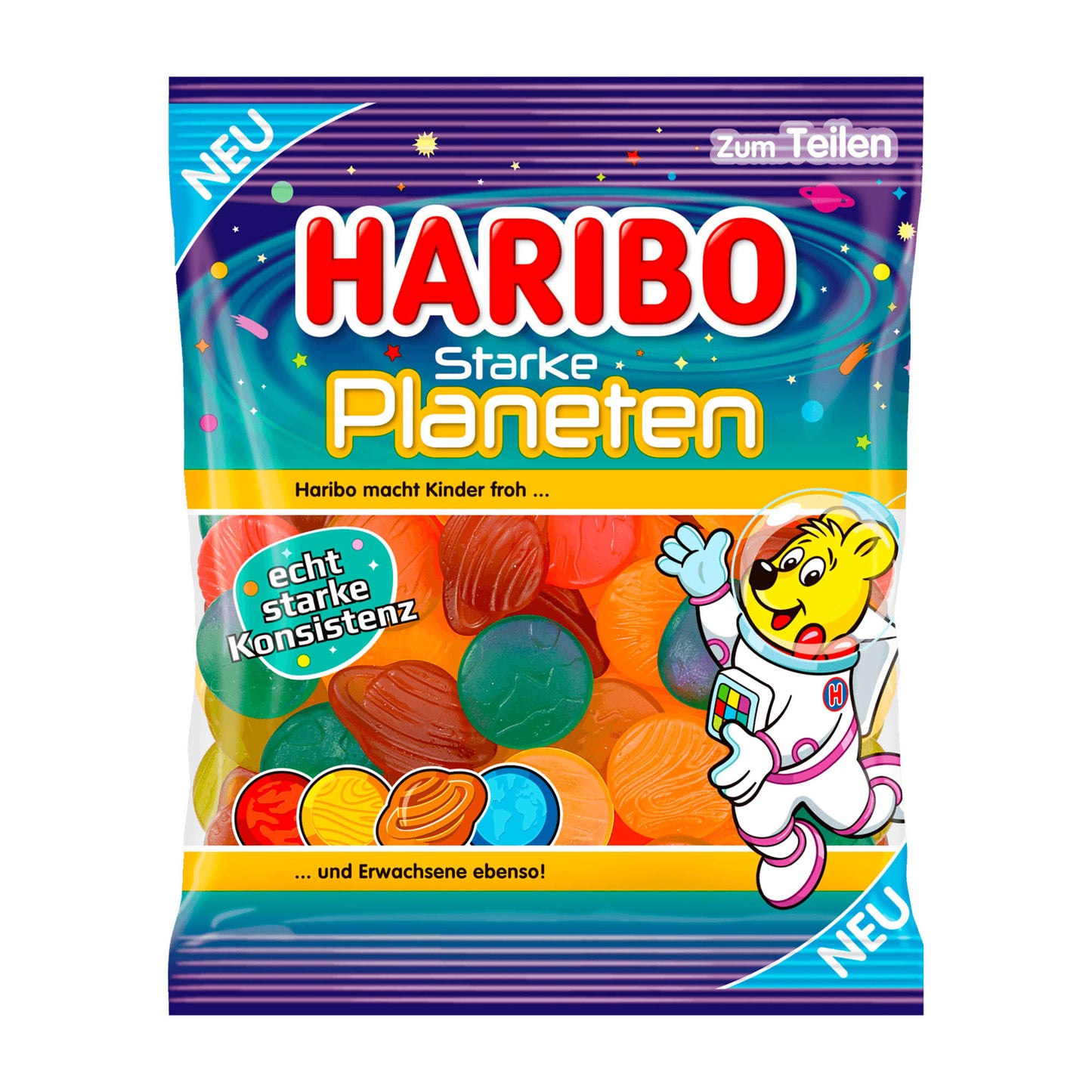 Haribo Strong Planets Fruit Gummi, 175 g