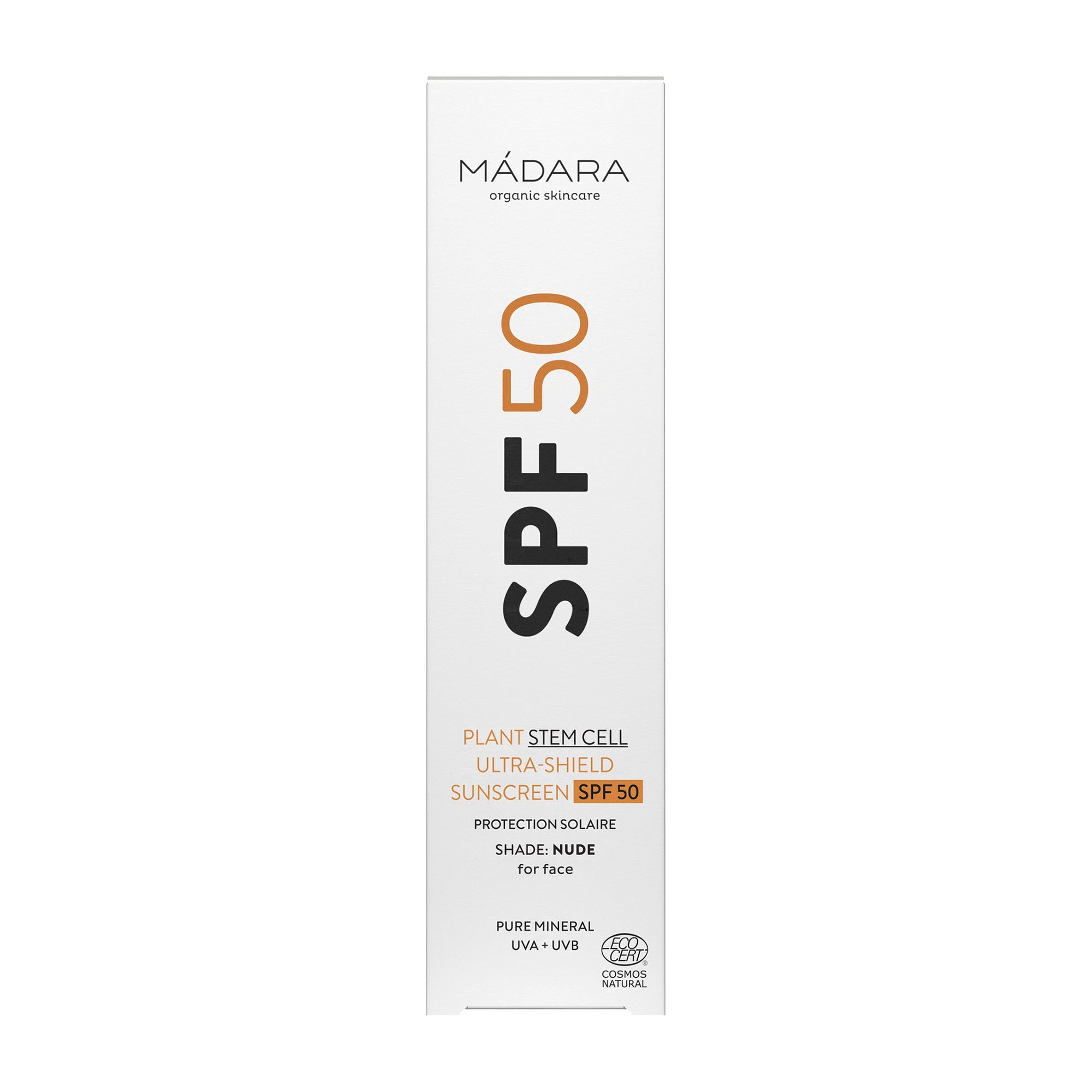 MÁDARA Crème solaire ultra-protectrice aux cellules souches végétales SPF 50, 40 ml