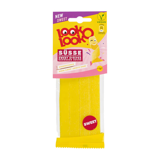 Look-O-Look Sweet Stripes Banane Fruchtgummi, 90 g