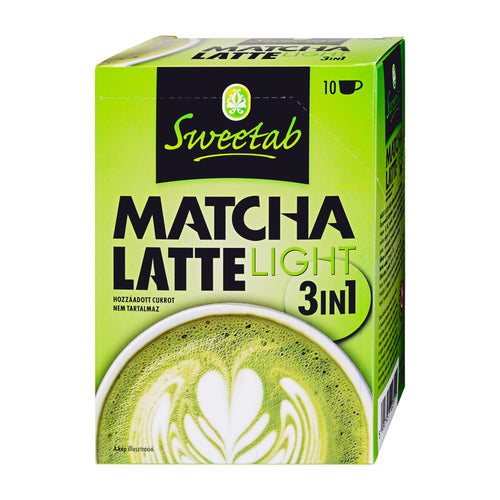 Box of Sweetab Matcha Latte Light 3in1 on a white background