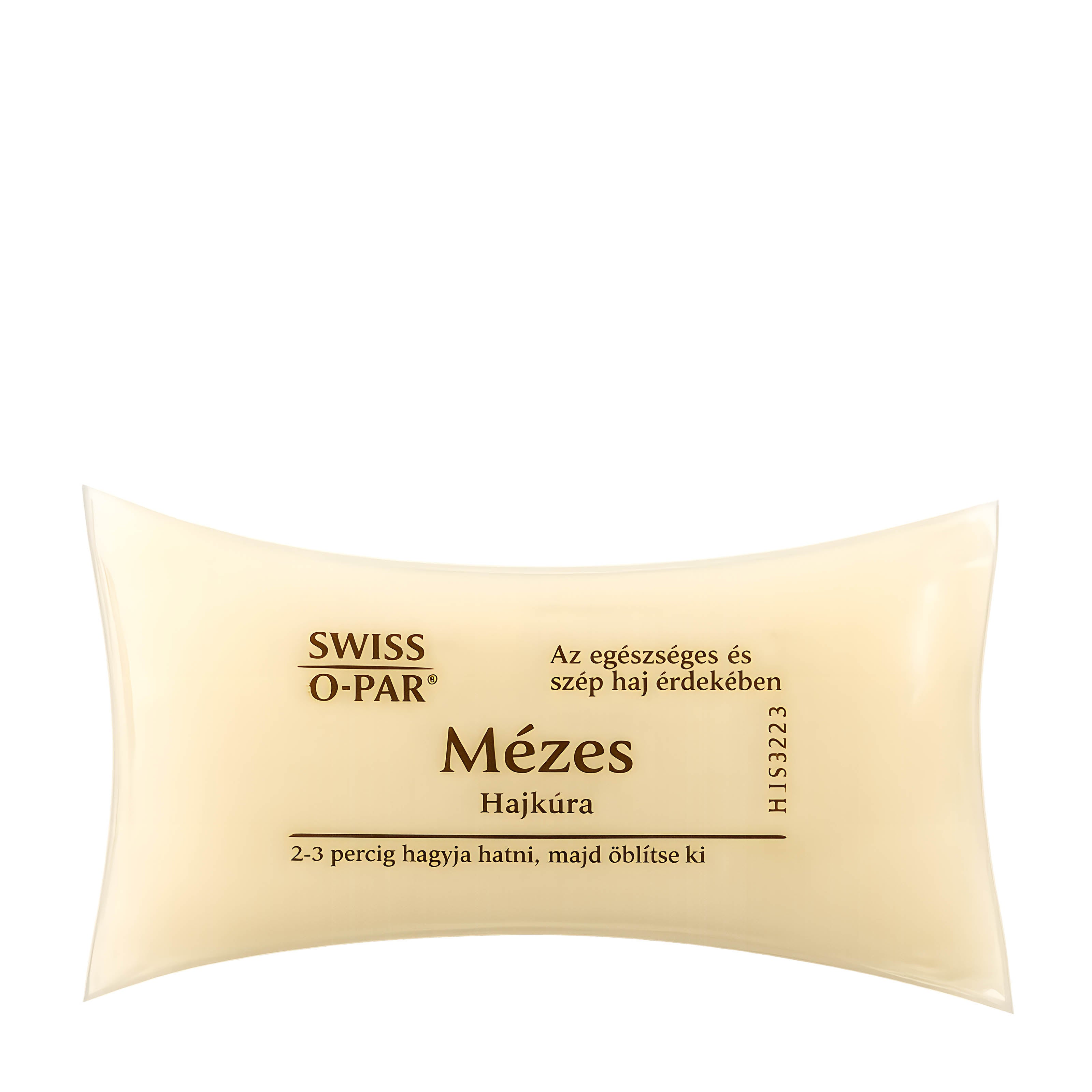 Swiss O Par Honey hair treatment packaging on a white background