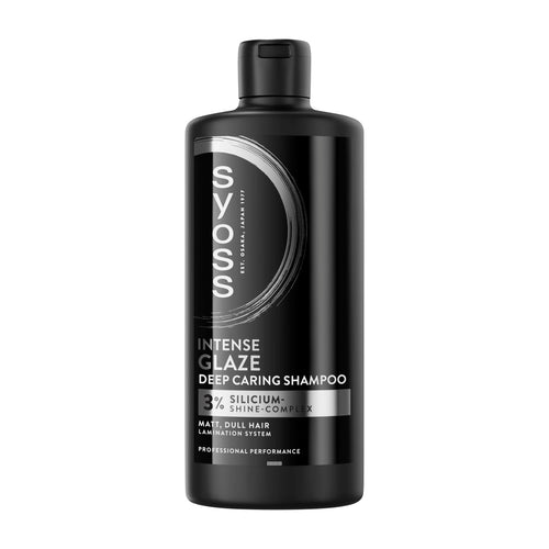 Syoss Intense Glaze Deep Caring Shampoo bottle on a white background