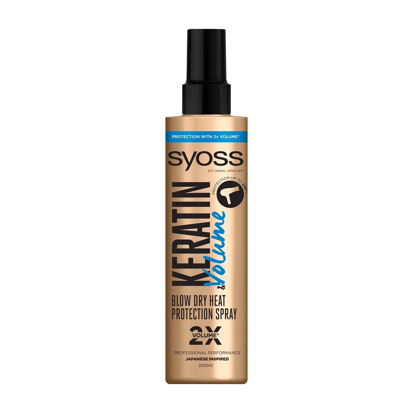 Syoss Keratin & Volume blow dry heat protection spray, 200 mL