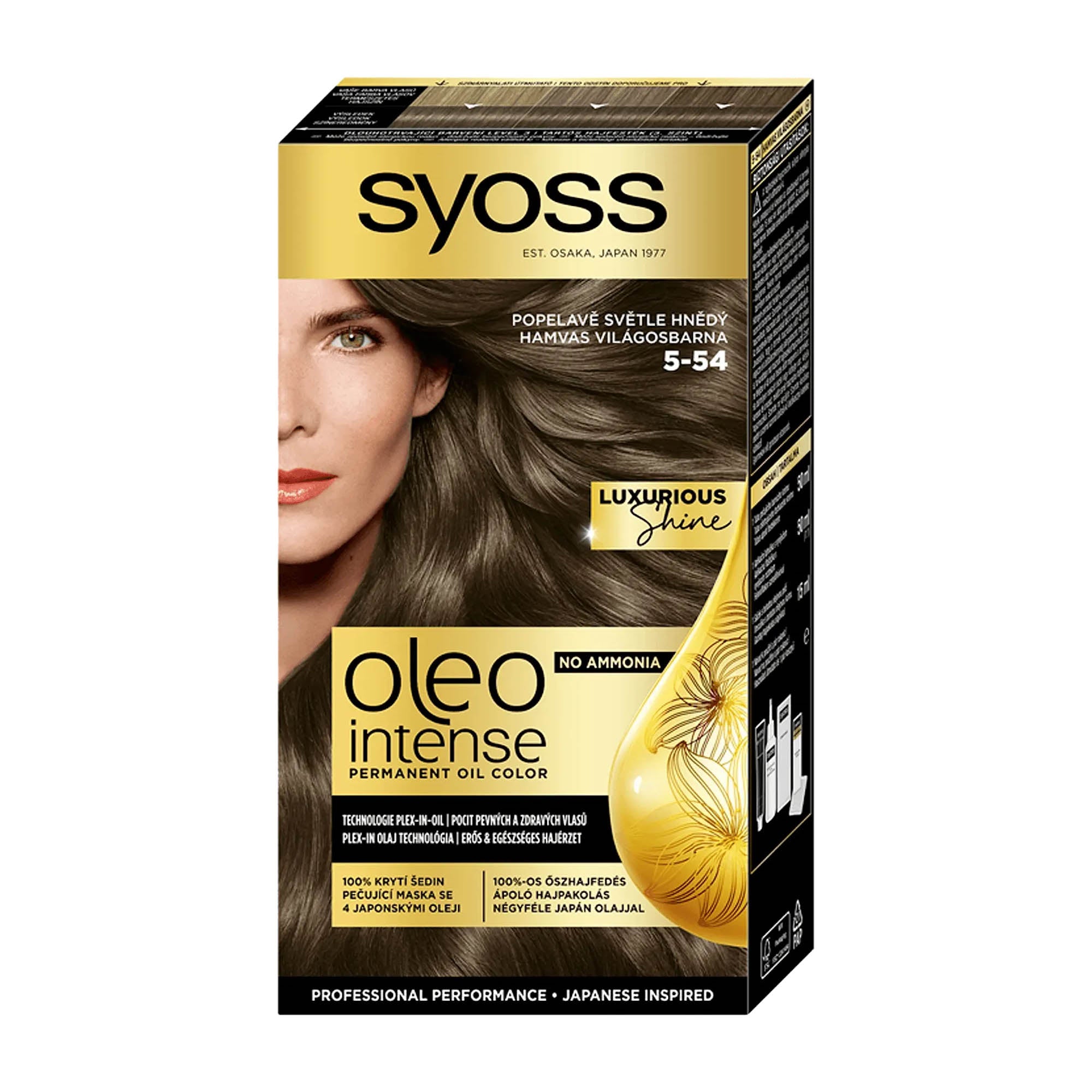 Syoss Oleo Intense 5-54 Châtain Clair Cendré Coloration-huile permanente