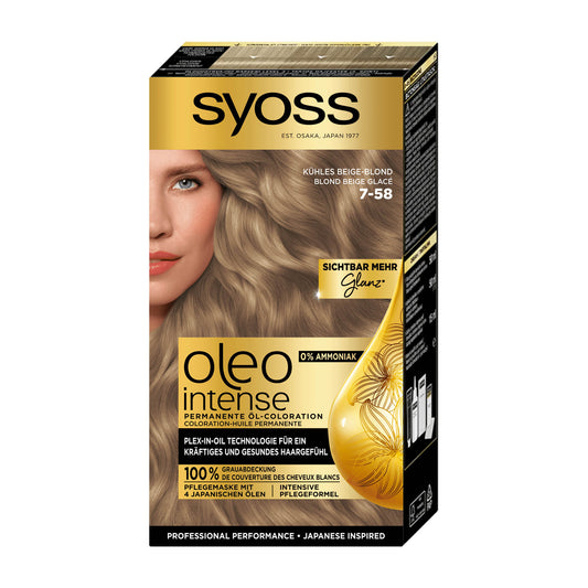 Syoss Oleo Intense 7-58 Kühles Beigeblond Haarfarbe