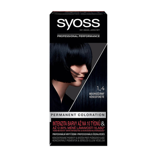 Syoss Professional 1_4 Blauschwarz permanente Coloration