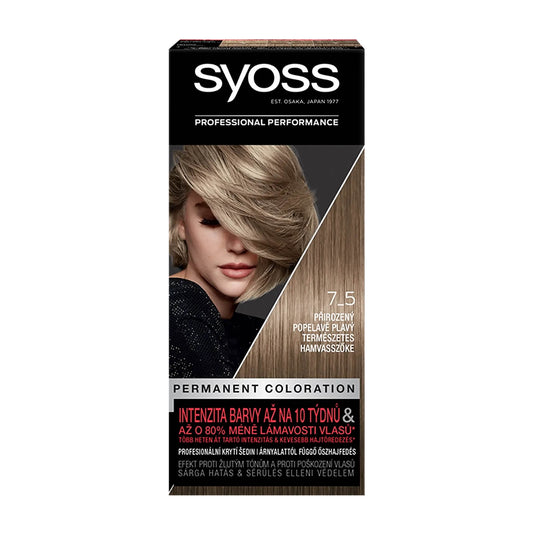 Syoss Professional 7_5 Natürliches Aschblond permanente Coloration