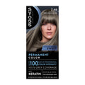 Packaging of Syoss Professional 7_46 Cool Medium Blonde permanent hair color with an image of a woman showing the hair color result.