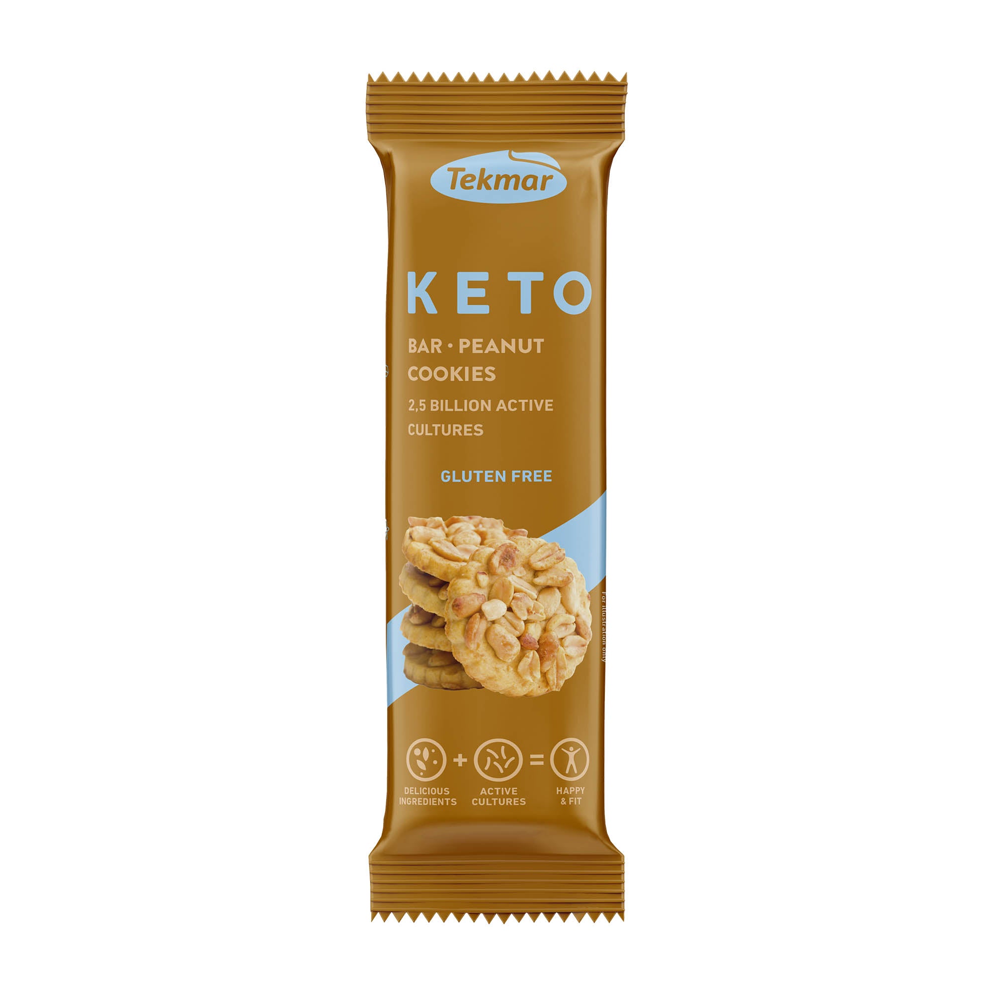 Tekmar Keto Barre sans gluten biscuits cacahuètes, 40 g