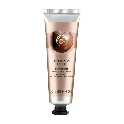 The Body Shop Shea hand cream on a white background