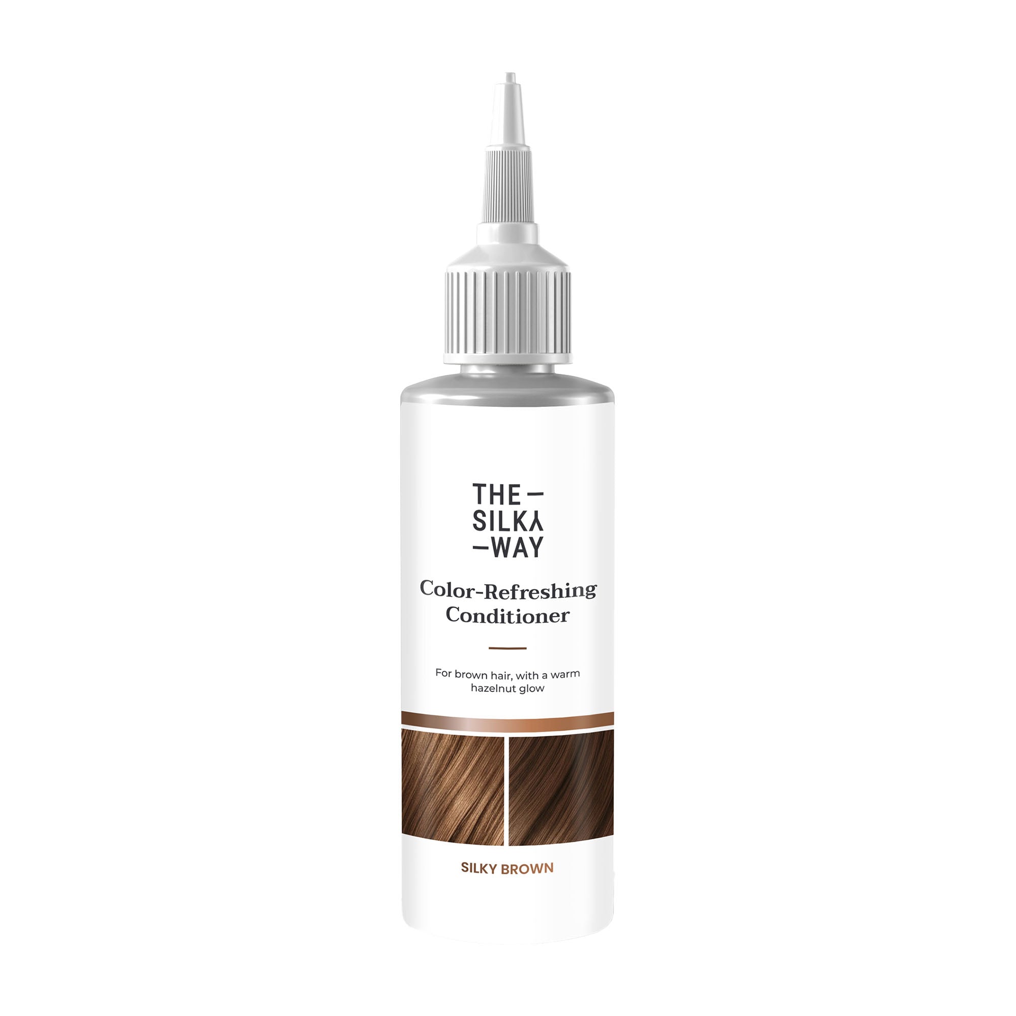 The Silky Way Silky Brown Color-Refreshing Conditioner bottle on a white background