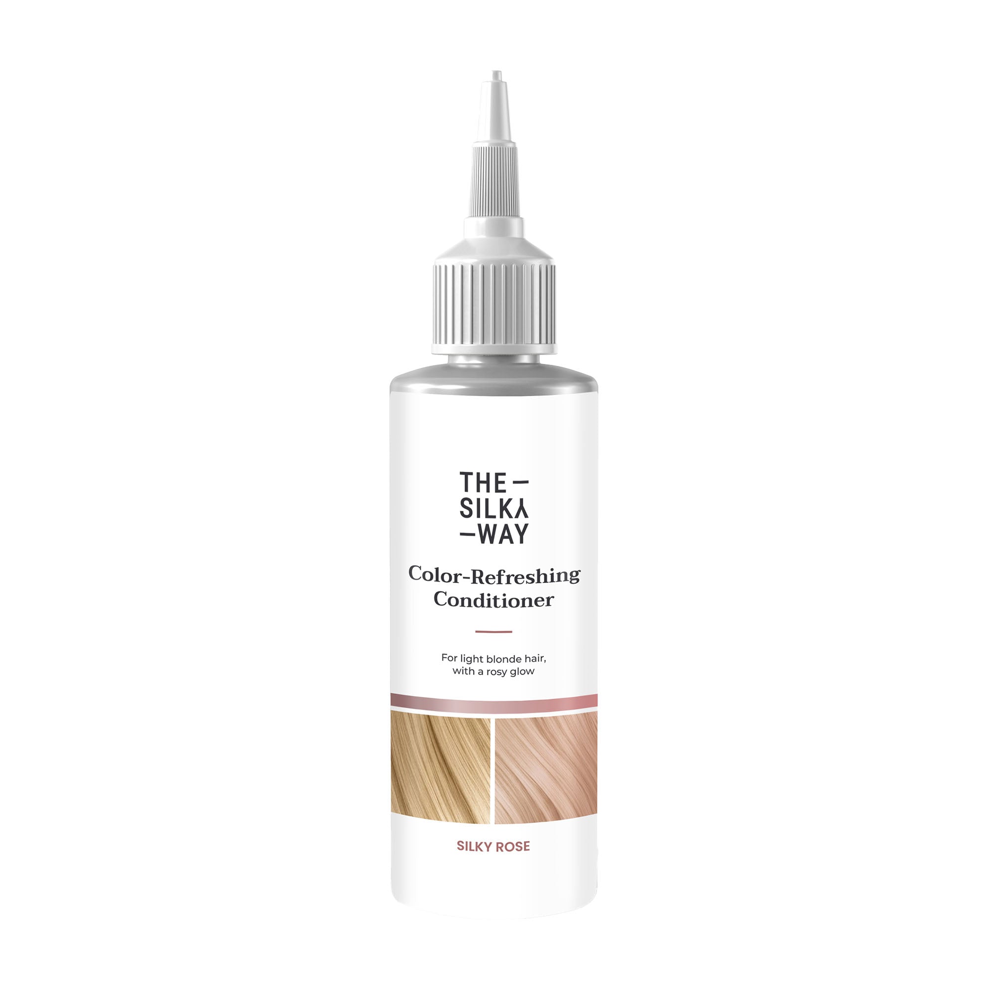 The Silky Way Silky Rose Color-Refreshing Conditioner bottle on a white background