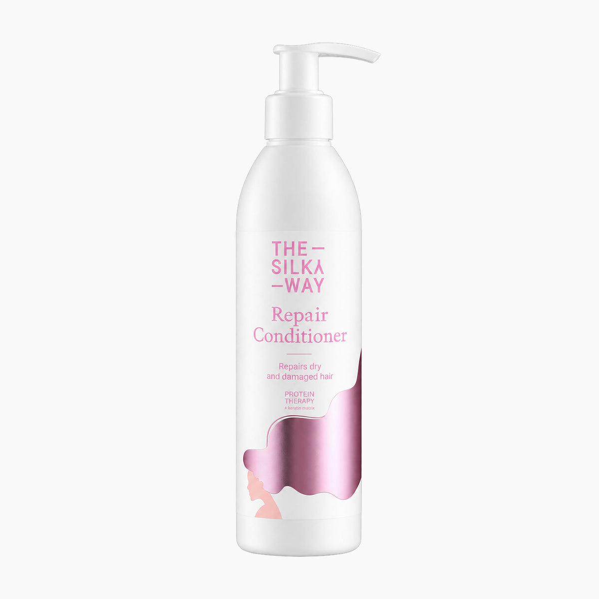 The Silky Way Repair Conditioner bottle on a light gray background.