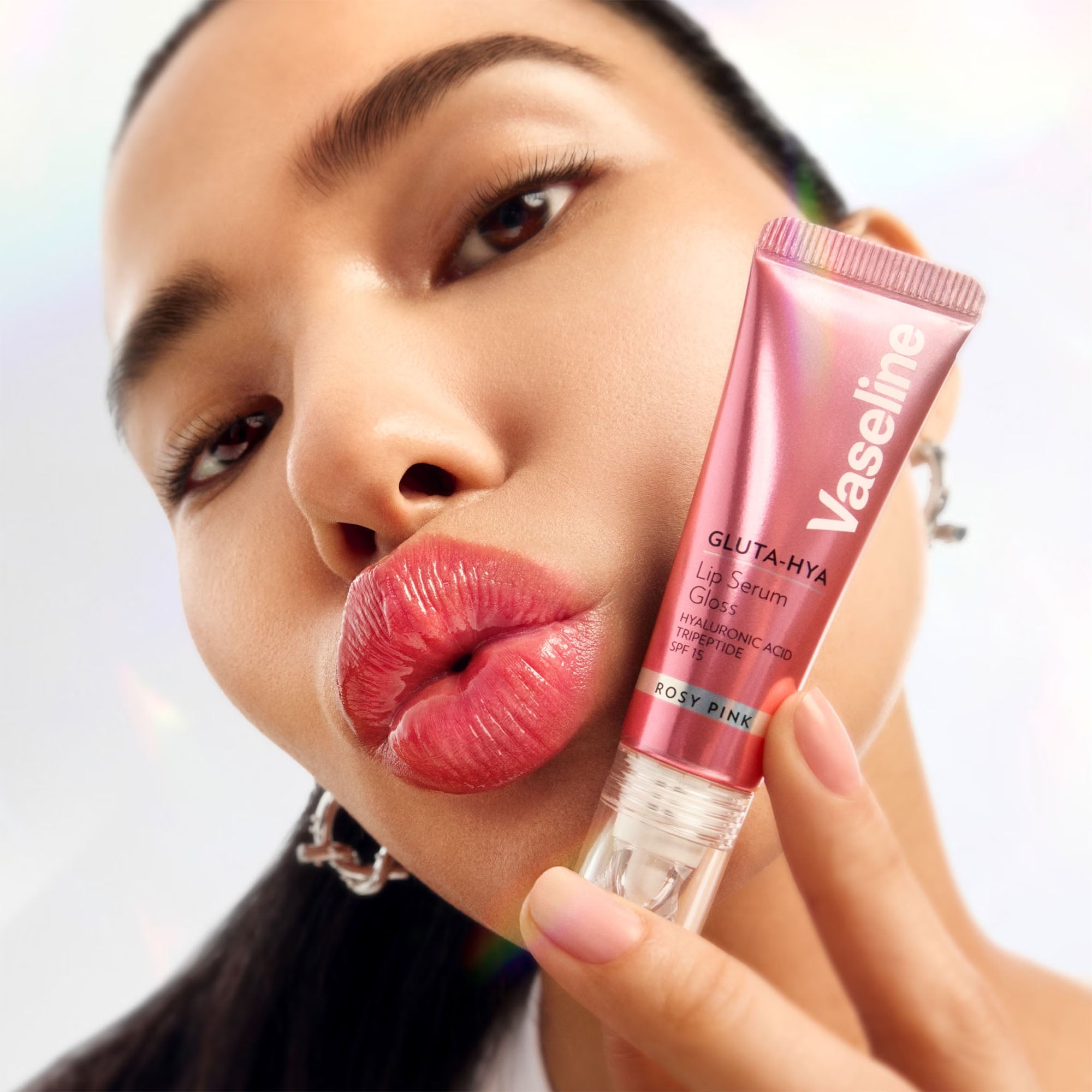 Vaseline Tinted lip care Serum Gloss GLUTA-HYA Rosy Pink, 10 mL