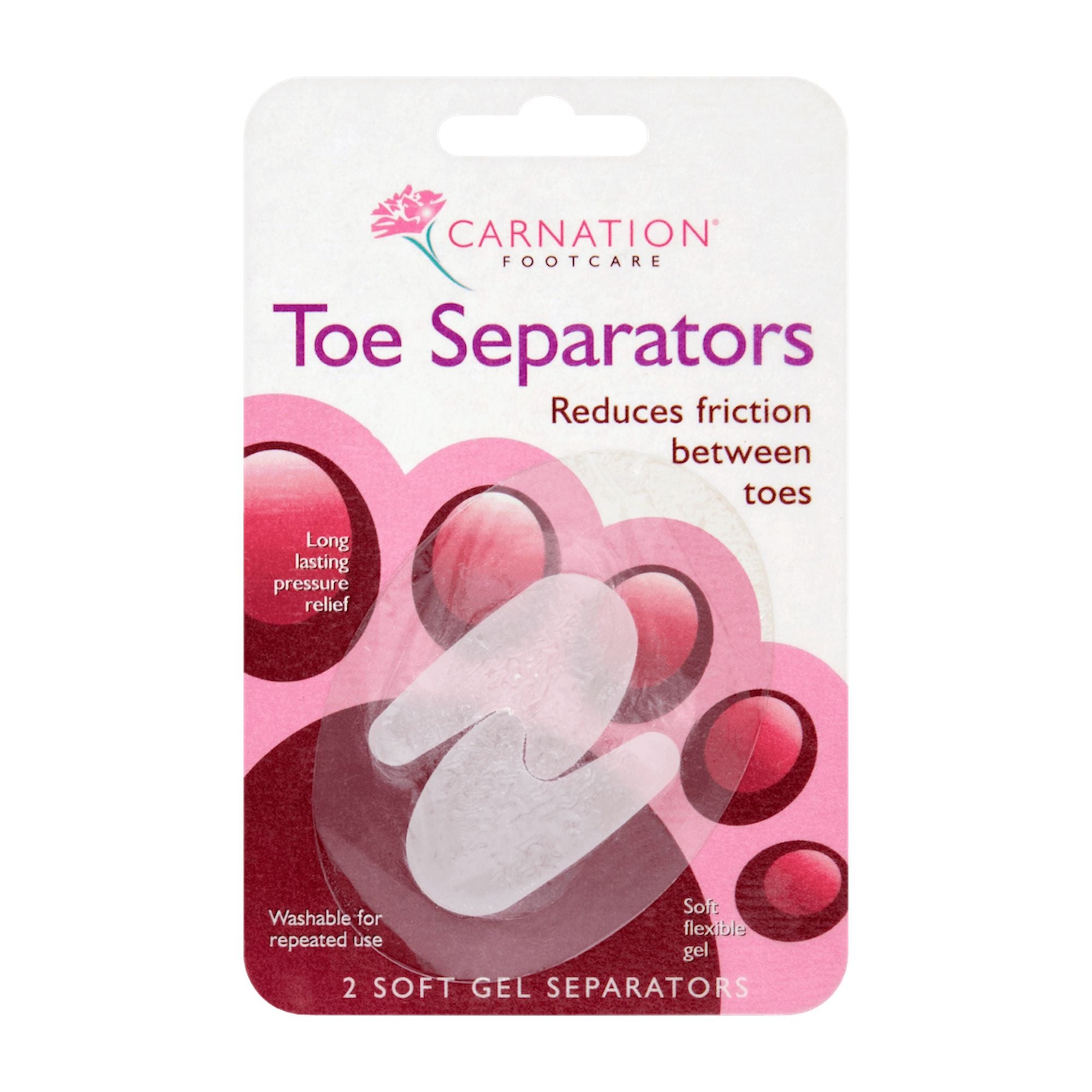 Carnation Toe Separators soft gel, 2 Count