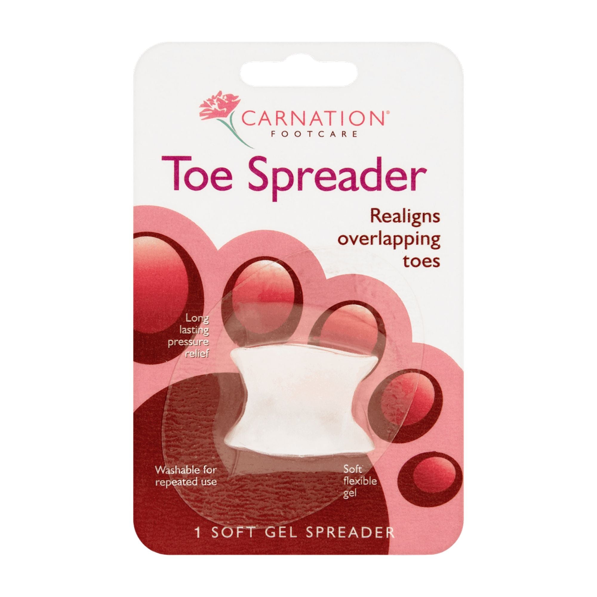 Carnation Toe Spreader soft gel, 1 Count