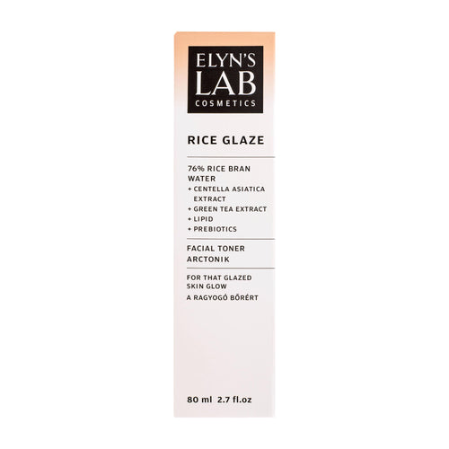 Elyn's Lab Cosmetics Rice Glaze facial toner packaging on a white background
