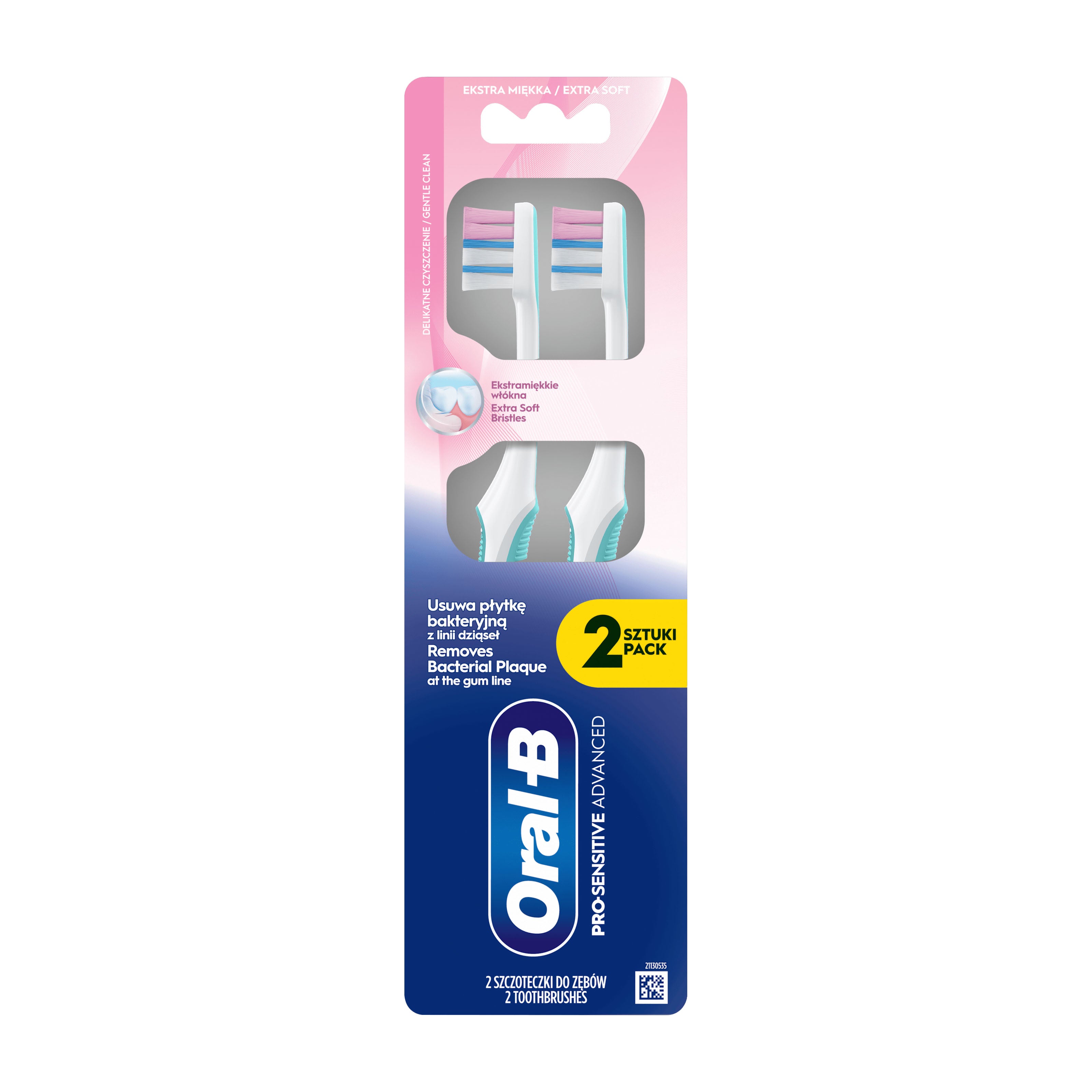 Oral-B Pro-Sensitive Advanced extra soft toothbrush packaging on a white background