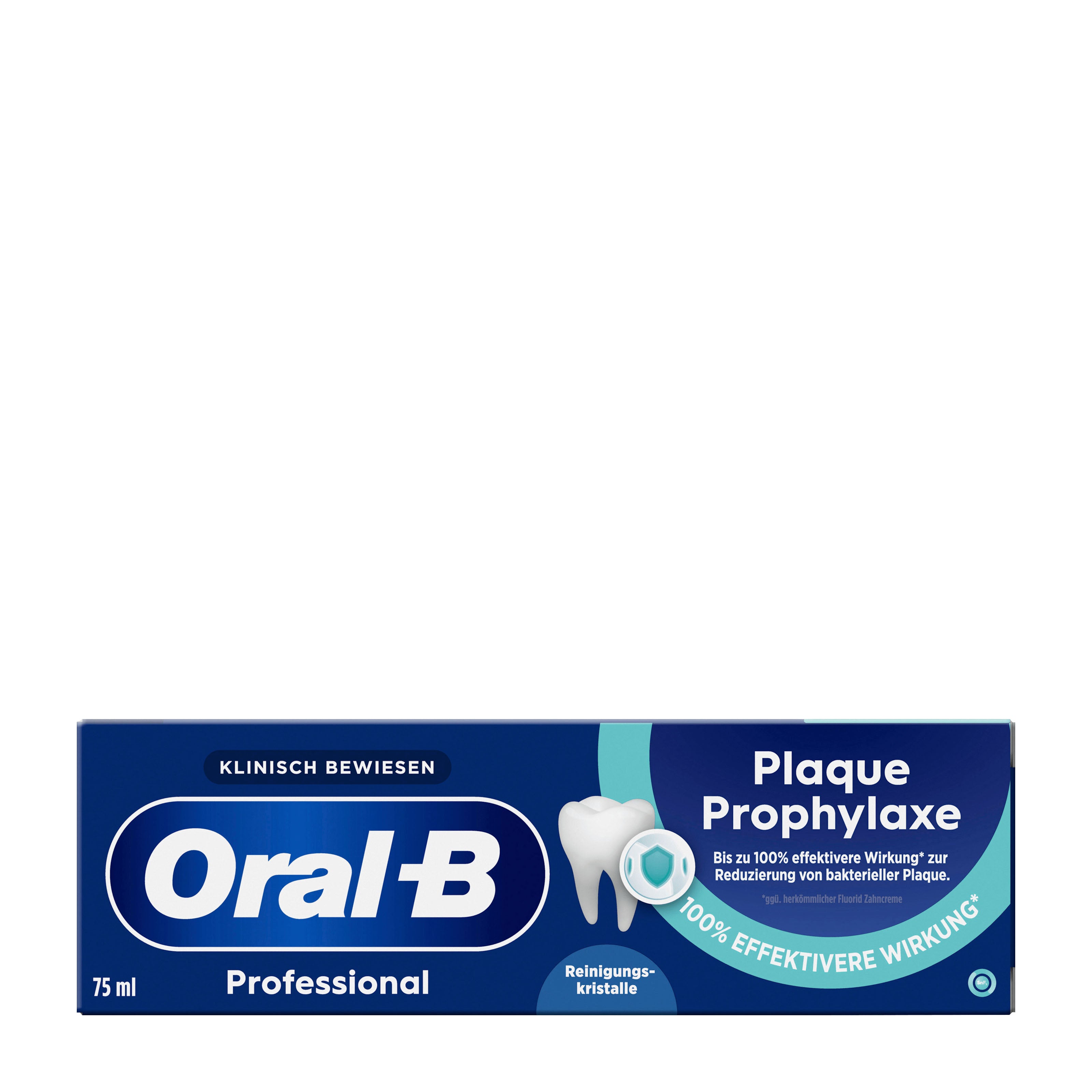 Oral-B Plaque Prophylaxe toothpaste box on a white background