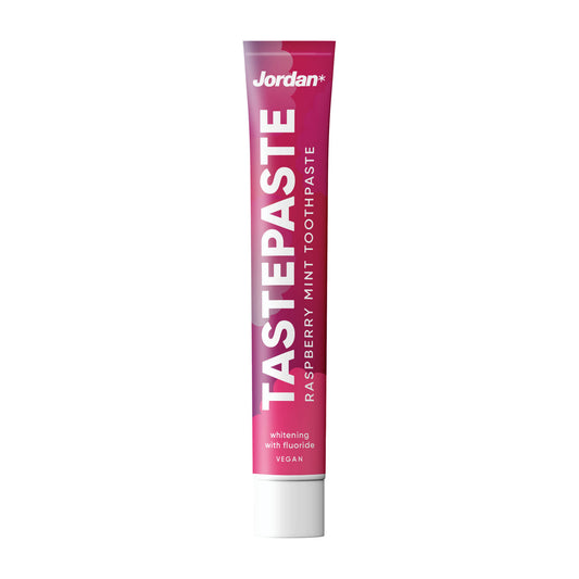 Jordan Tastepaste raspberry mint toothpaste, 50 mL