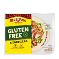 Packaging of Old El Paso gluten-free tortillas, showing the product name, count of 6 tortillas, and an image of a tortilla wrapped in a burrito.
