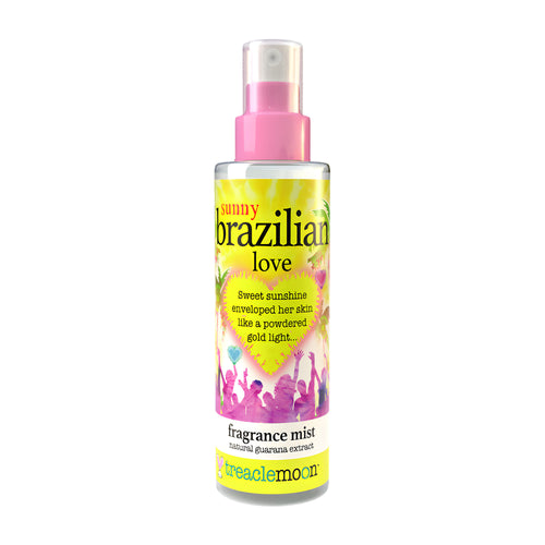 Pump bottle of Treaclemoon Sunny Brazilian Love Body Mist on a white background