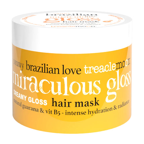 Jar of Treaclemoon Brazilian Love Miraculous Gloss hair mask on a white background