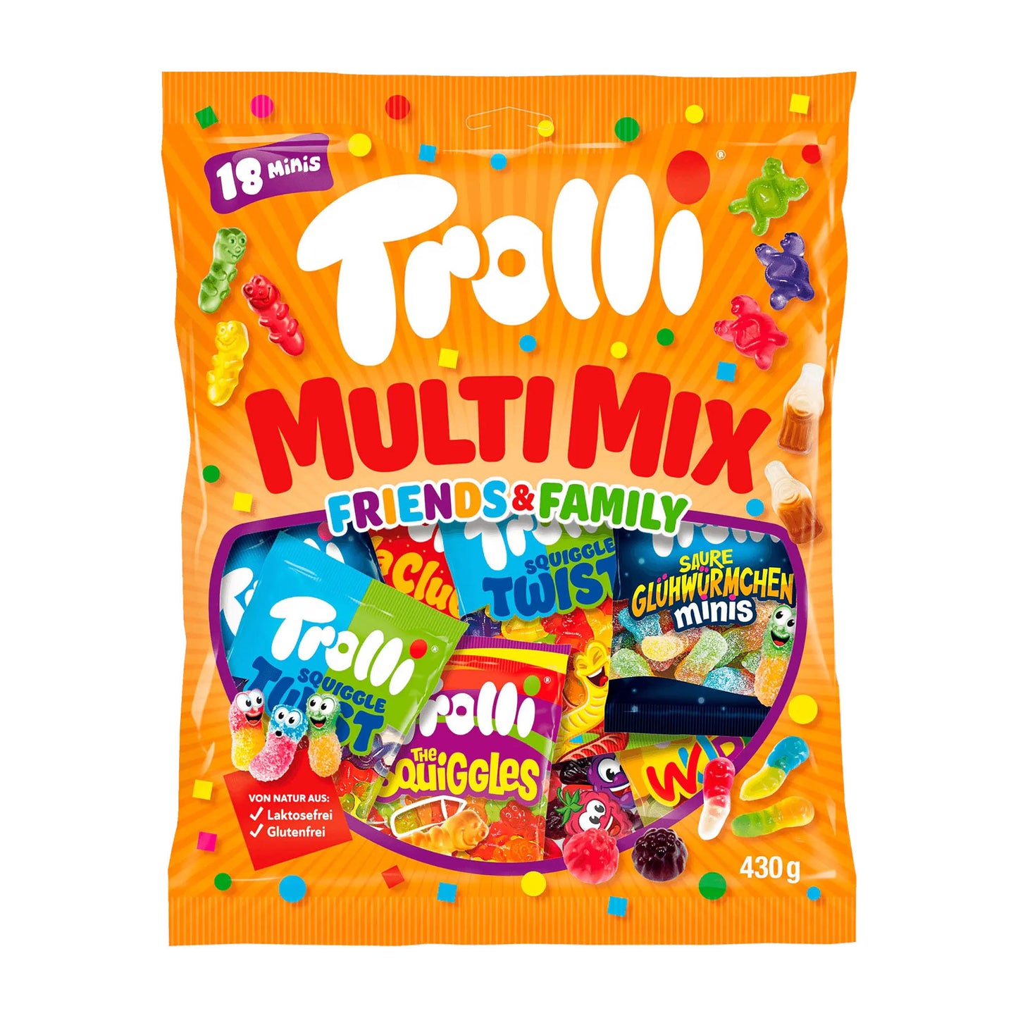 Trolli Multi Mix Friends & Family Foam Sugar & Gummi Candy, 430 g