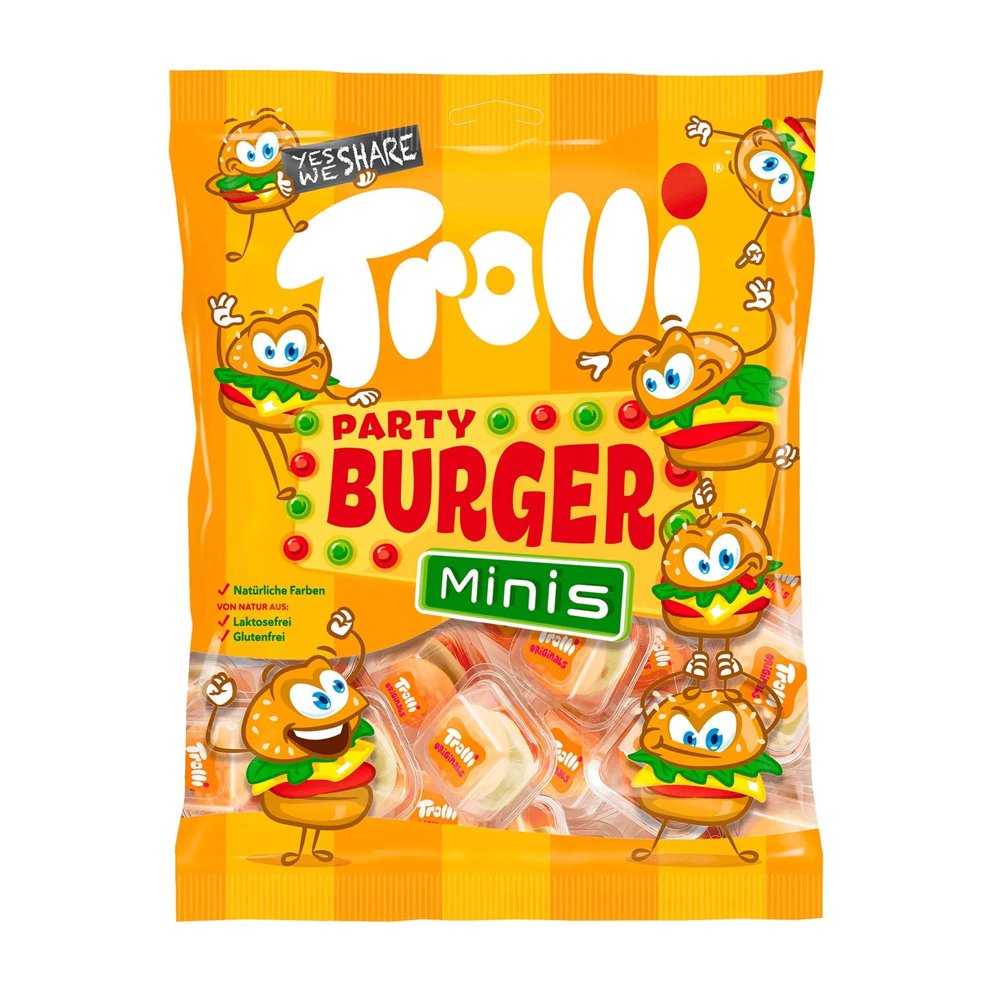 Trolli Party Burger Minis Schaumzucker & Gummibonbons, 170 g