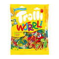 A package of Trolli Wurrli featuring colorful gummy worms on a yellow background with cartoonish characters.