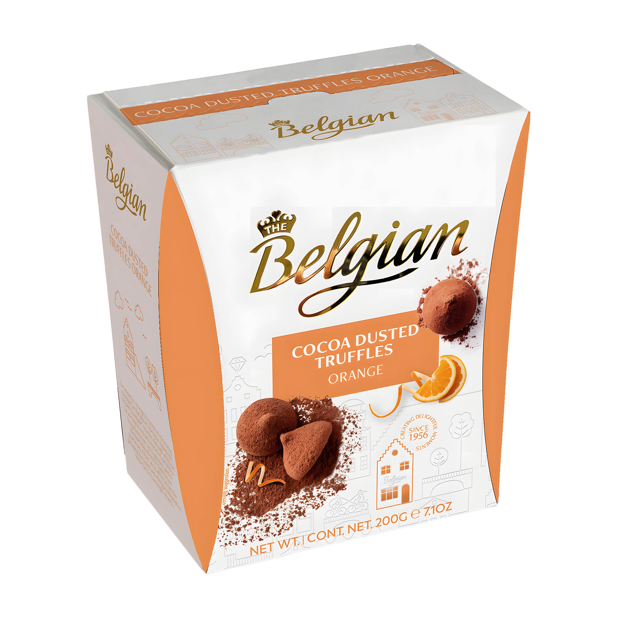 The Belgian Orange cocoa dusted truffles, 200 g