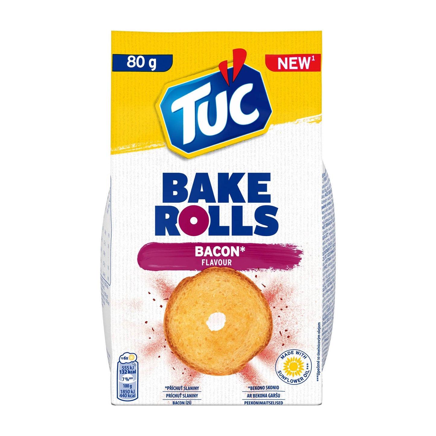 TUC Bake Rolls Bacon Brotchips, 80 g