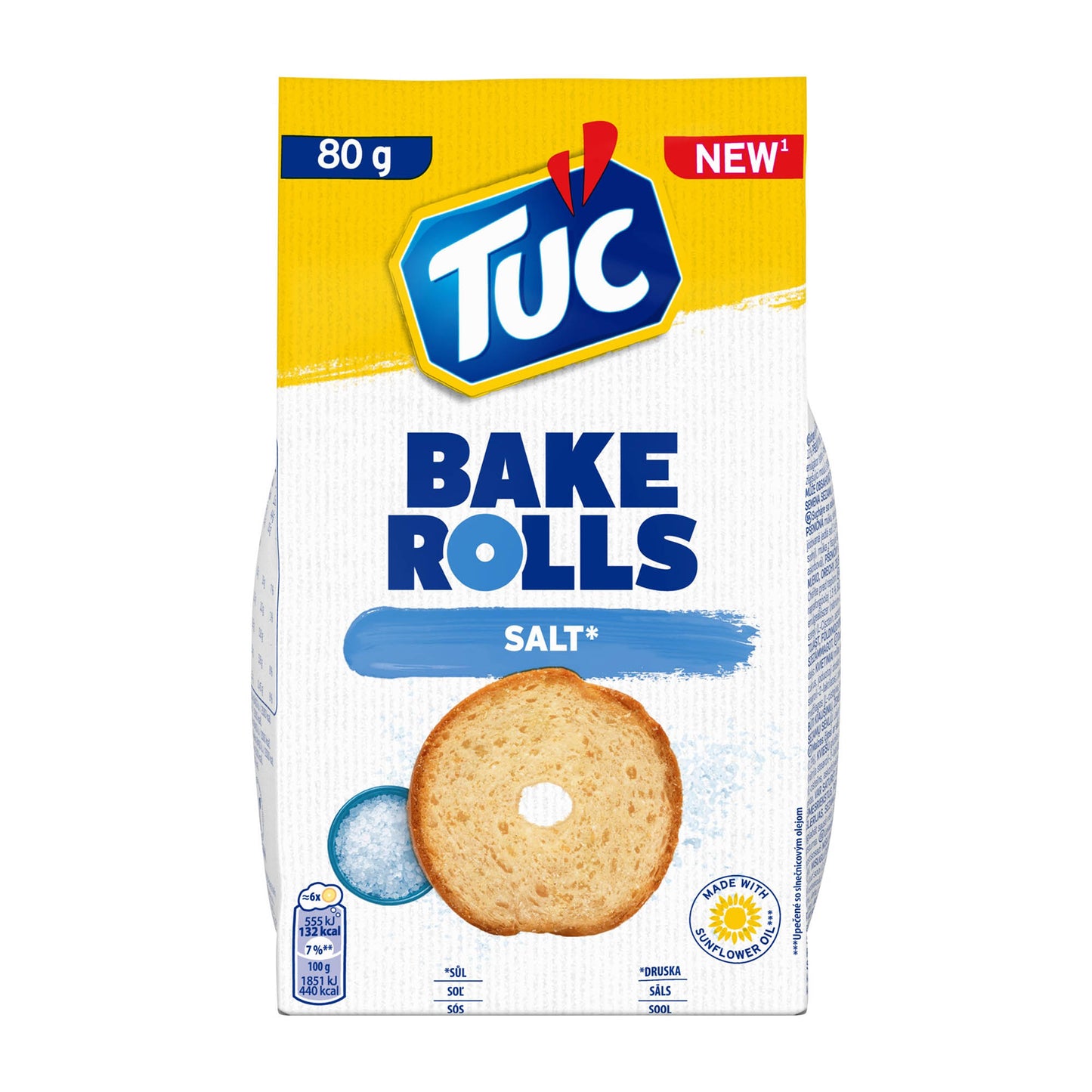 TUC Bake Rolls Salt Bread Chips, 80 g