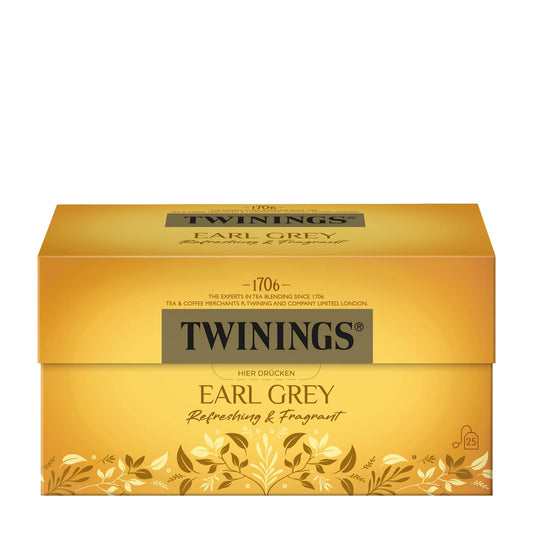 Twinings Earl Grey black tea, 25 Count