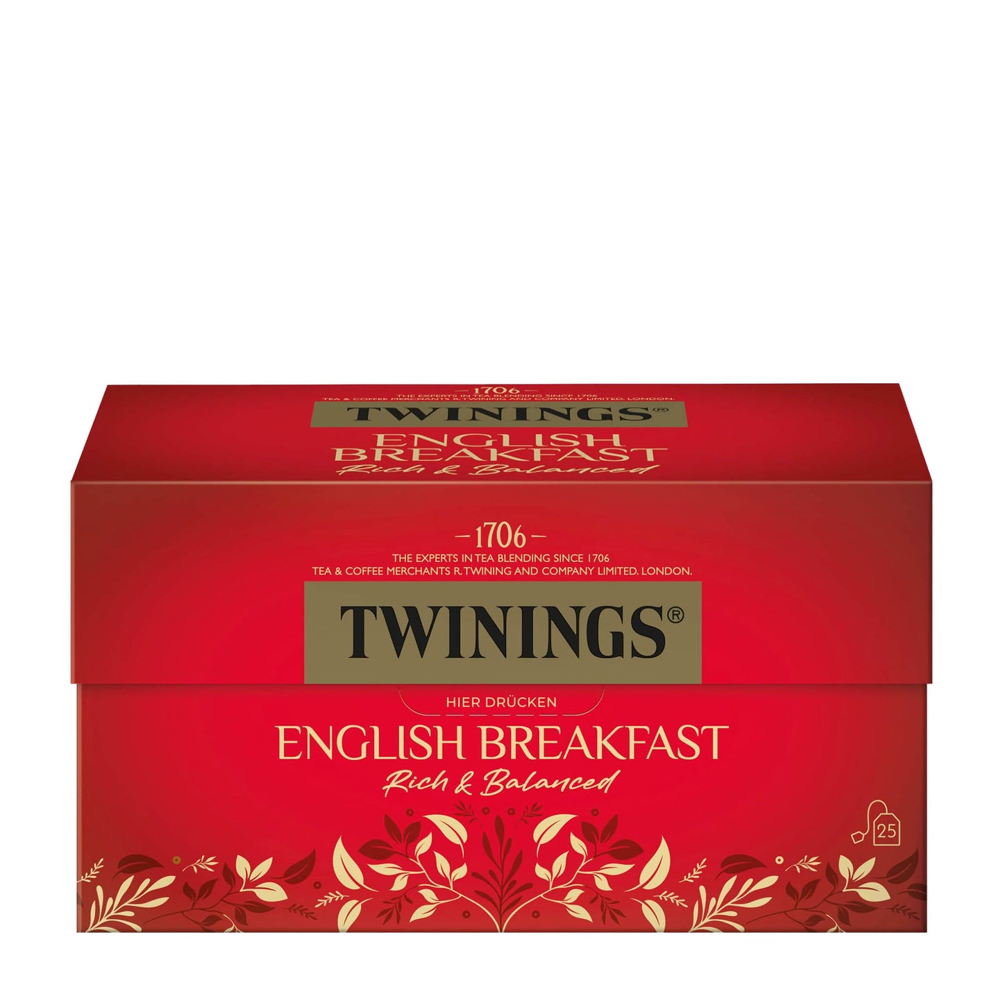 Twinings English Breakfast Schwarztee, 25 Stück