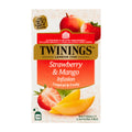 Twinings Strawberry & Mango Infusion tea package on a white background