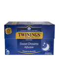Box of Twinings Sweet Dreams Infusion herbal tea packaging on a white background
