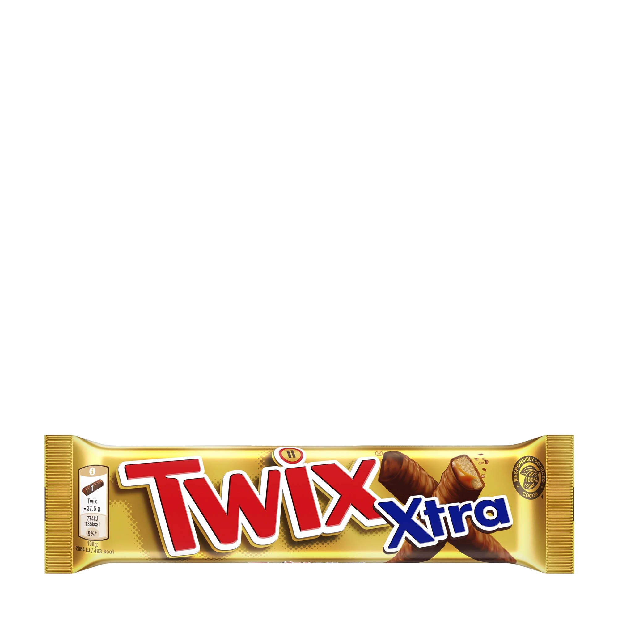 Twix Xtra milk chocolate biscuit bars, 75 g