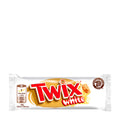 Packaging of Twix white chocolate biscuit bars showing the product name, image of the bar, and the weight of 46g.