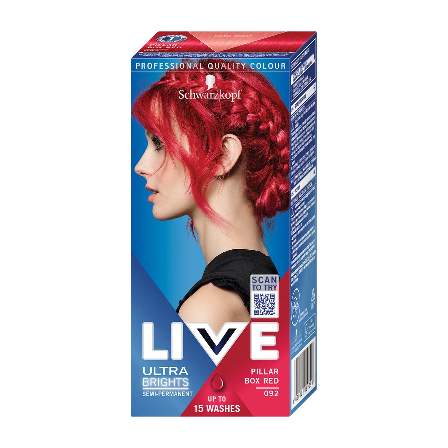 Schwarzkopf LIVE 092 Pillar Box Red semi-permanent hair color