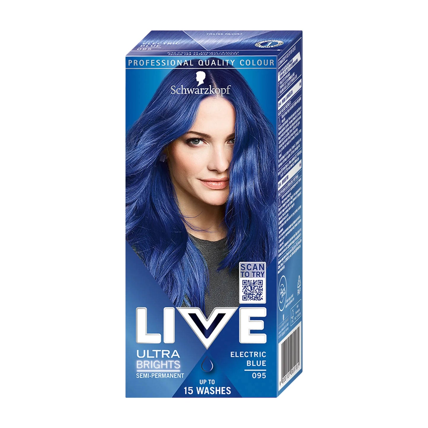 Schwarzkopf LIVE 095 Electric Blue semi-permanent hair color