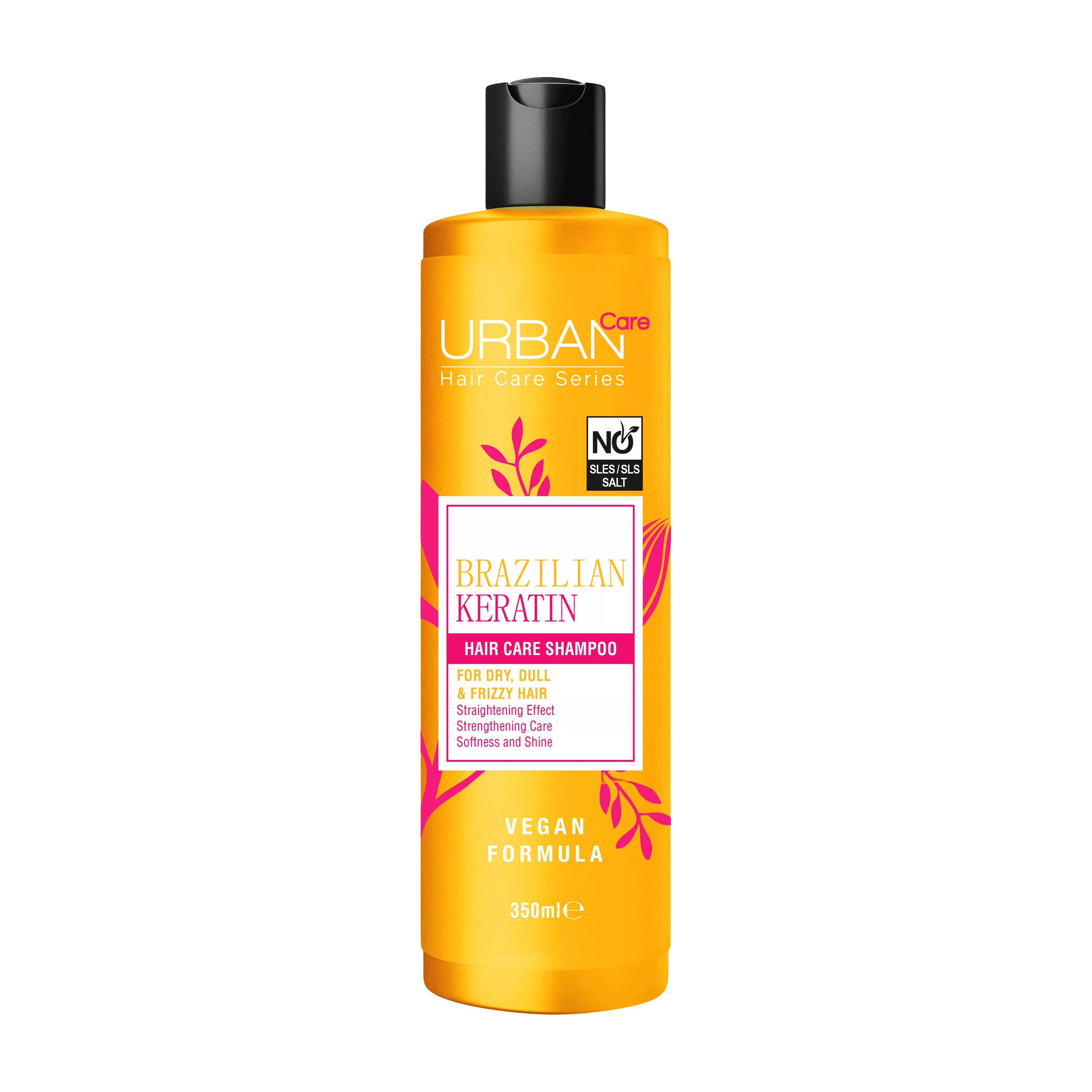 Urban Care Brazilian Keratin shampoo bottle on a white background