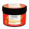 Red jar of Urban Care Hibiscus & Shea Butter hair mask on a white background